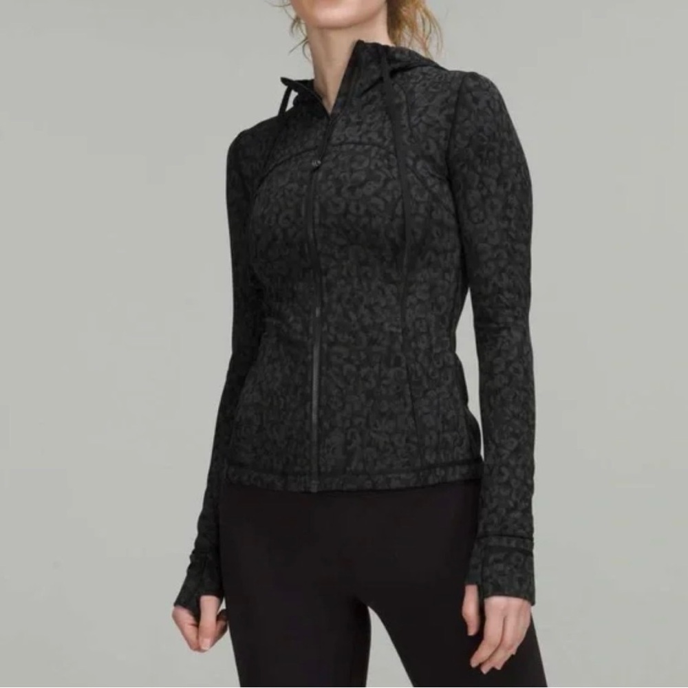 Lululemon Define Jacket Black Leopard Print